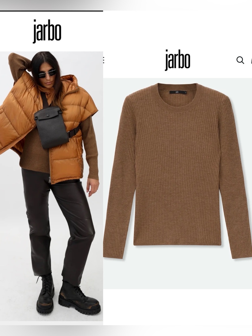 Jarbo Roman Crew Neck in Fine Merino Oyster color , size S
